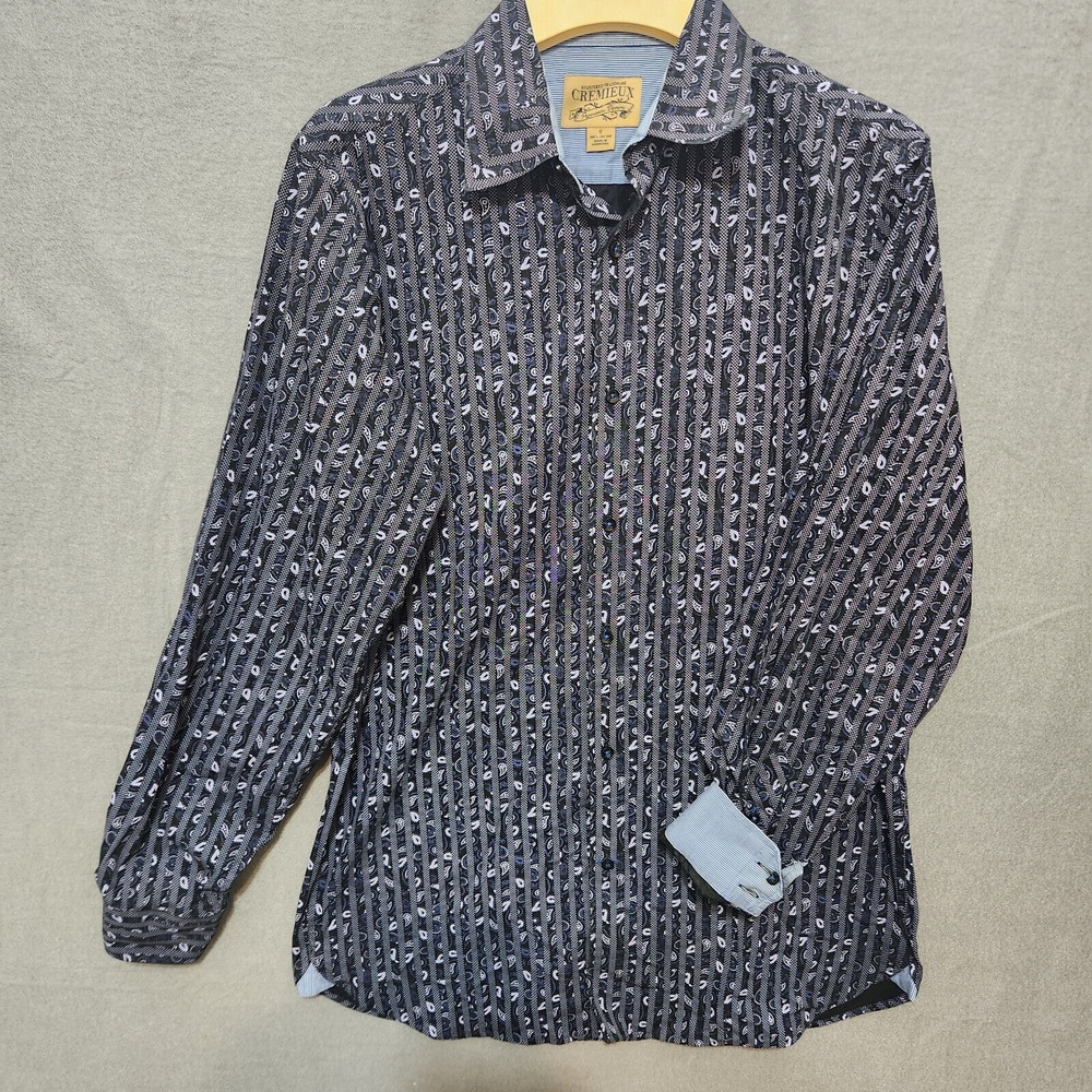 Cremieux Premium Denim Mens Shirt Flip Cuff Size Small